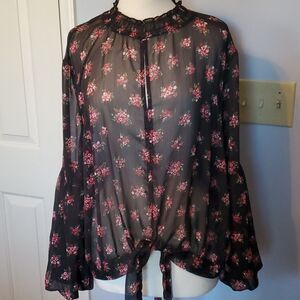 SHEER Floral Top